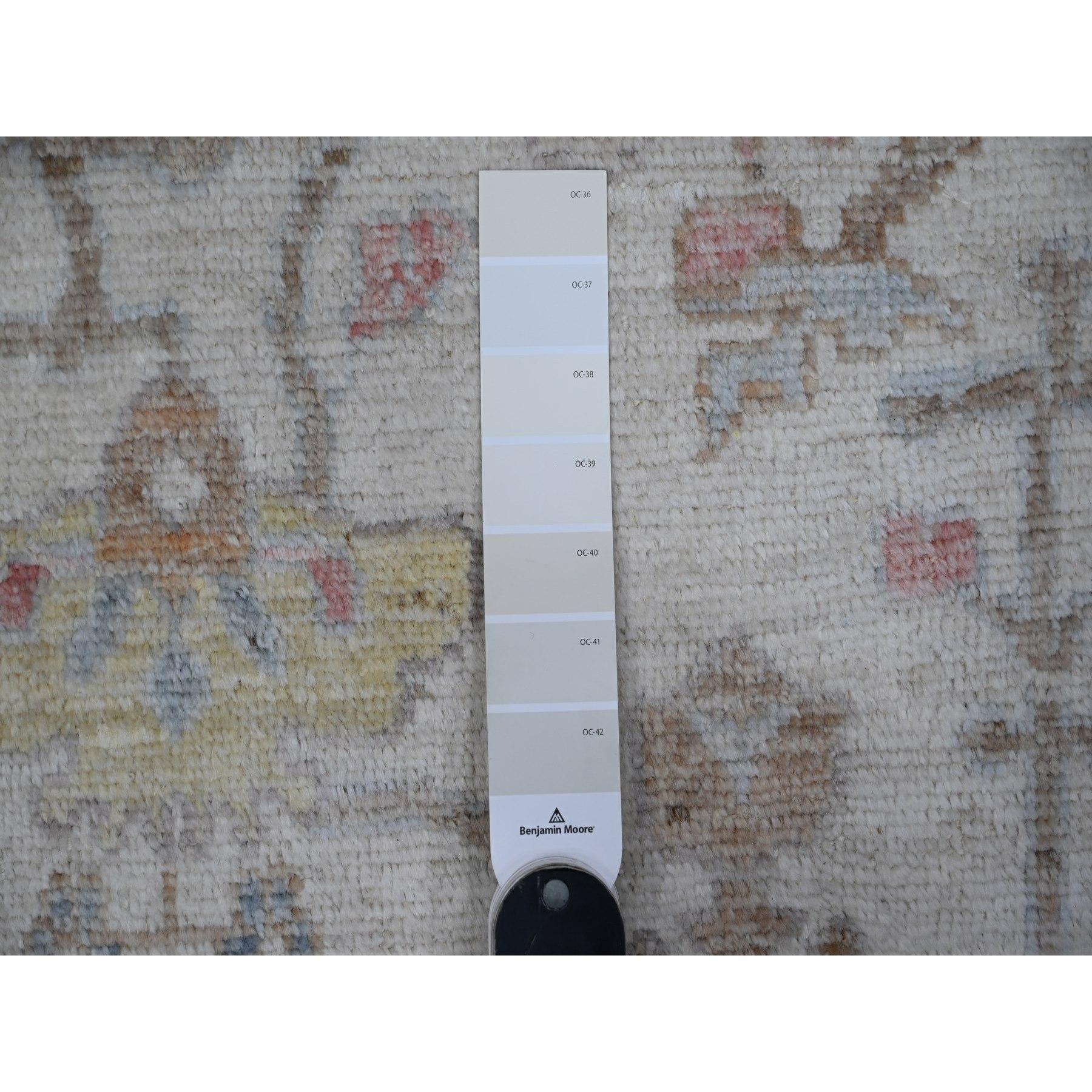 Weiß Whisper Hand geknüpft Wolle Afghan Angora Oushak Orientteppich 9'9