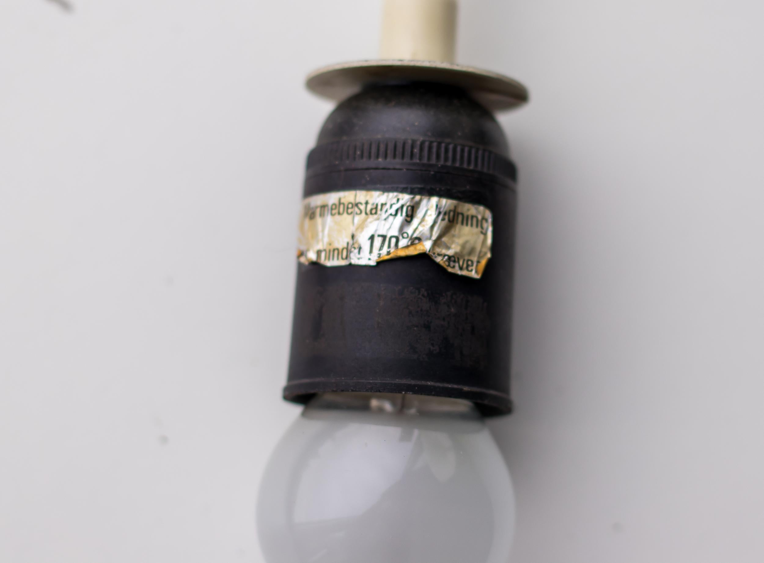 Mid-20th Century White Witch Hat Pendant by Fog and Mørup, Denmark
