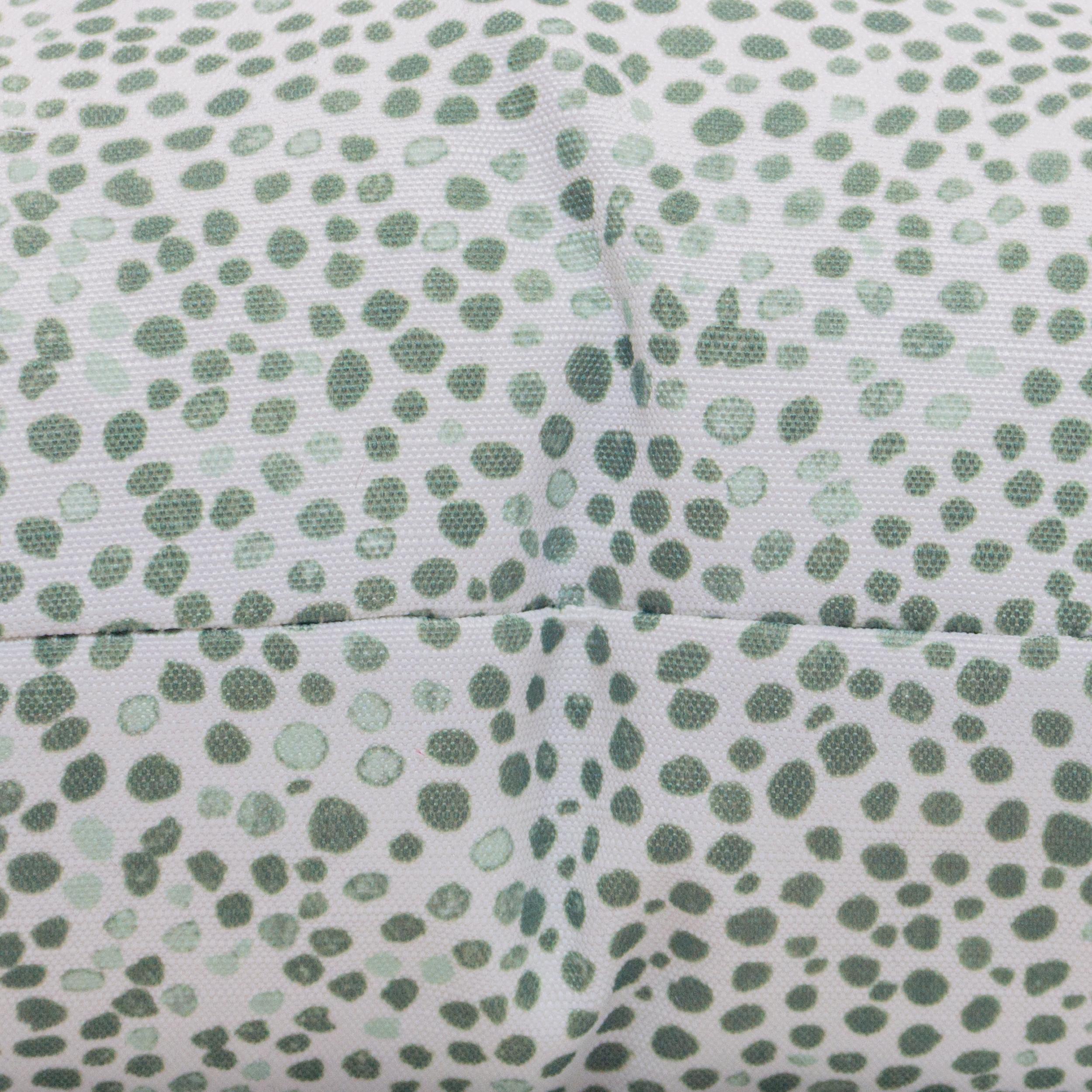 Modern White with Green Dots / Spots Pillows For Sale
