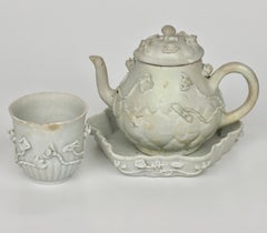 White with Overglaze Enamel Tea Set Circa 1725, Qing Dynasty, Yongzheng Reign