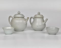 White with Overglaze Enamel Tea Set Circa 1725, Qing Dynasty, Yongzheng Reign