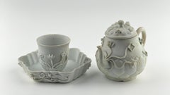 White with Overglaze Enamel Tea Set Circa 1725, Qing Dynasty, Yongzheng Reign