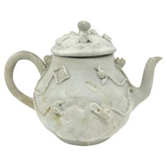 White with Overglaze Enamel Teapot Circa 1725, Qing Dynasty, Yongzheng Reign