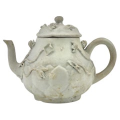 Antique White with Overglaze Enamel Teapot Circa 1725, Qing Dynasty, Yongzheng Reign