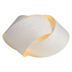 White Wood Accent Light with LED Tealight