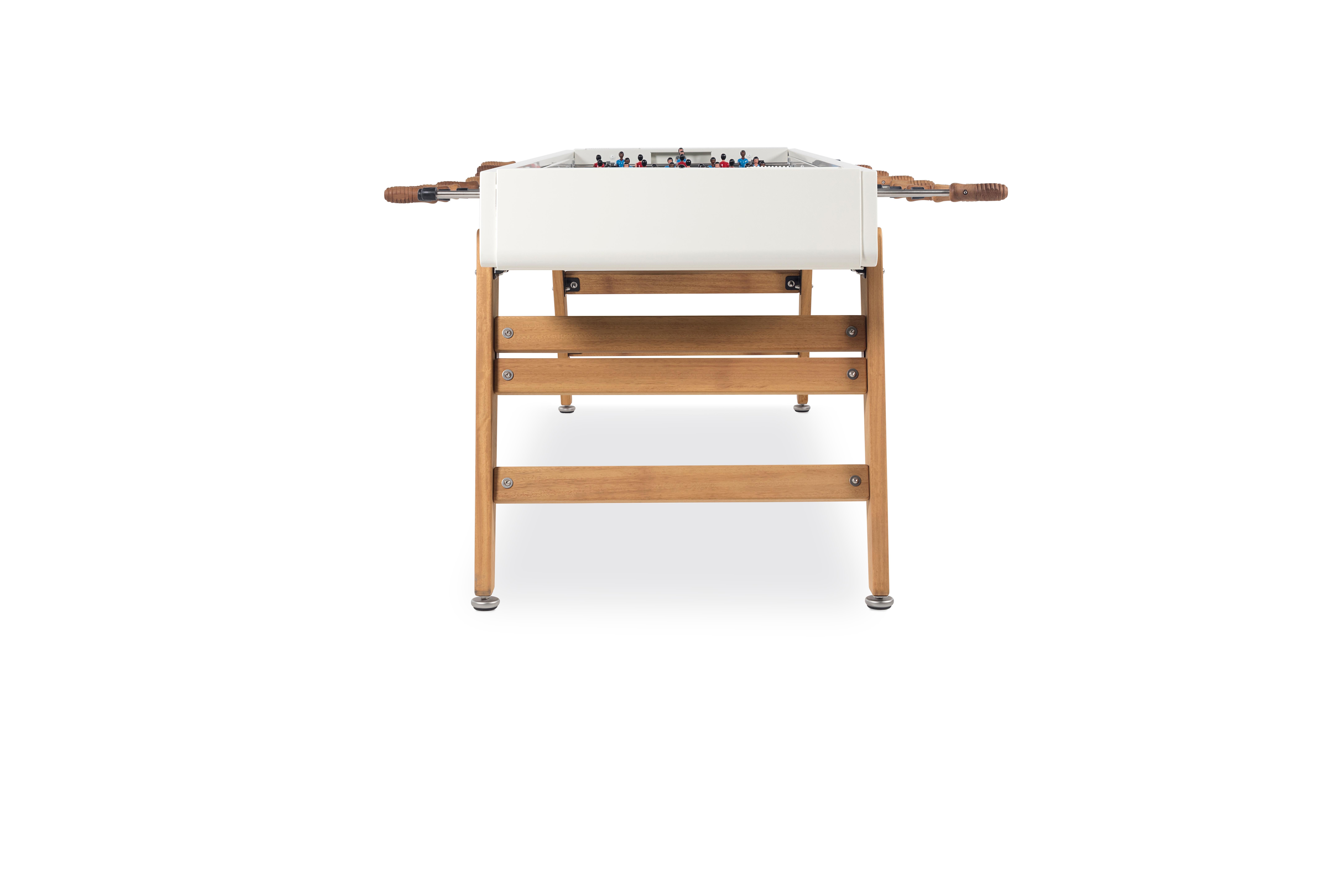 Modern WHITE & Wood FOOSBALL TABLE RS3 Max by RS Barcelona for up to 8 players For Sale