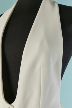Tuta in lana bianca senza schienale ALEXANDRE VAUTHIER