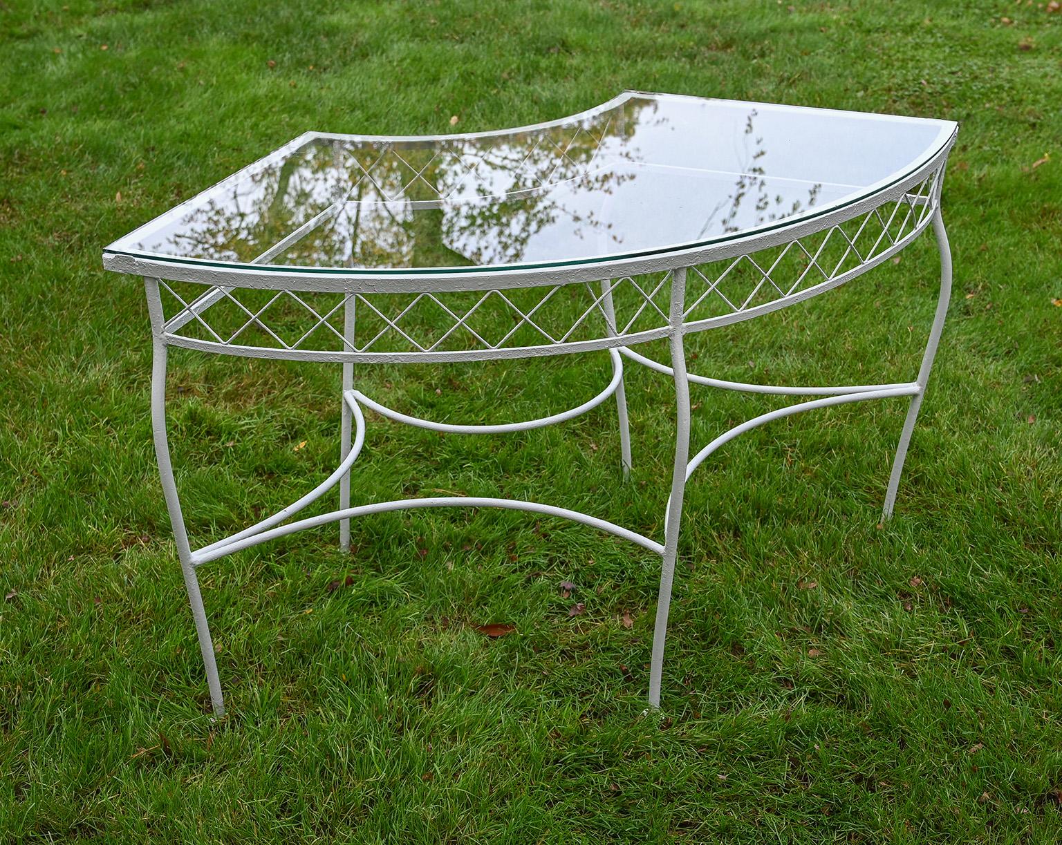 Mid-20th Century White Wrought-Iron Dining Table from Kykuit For Sale