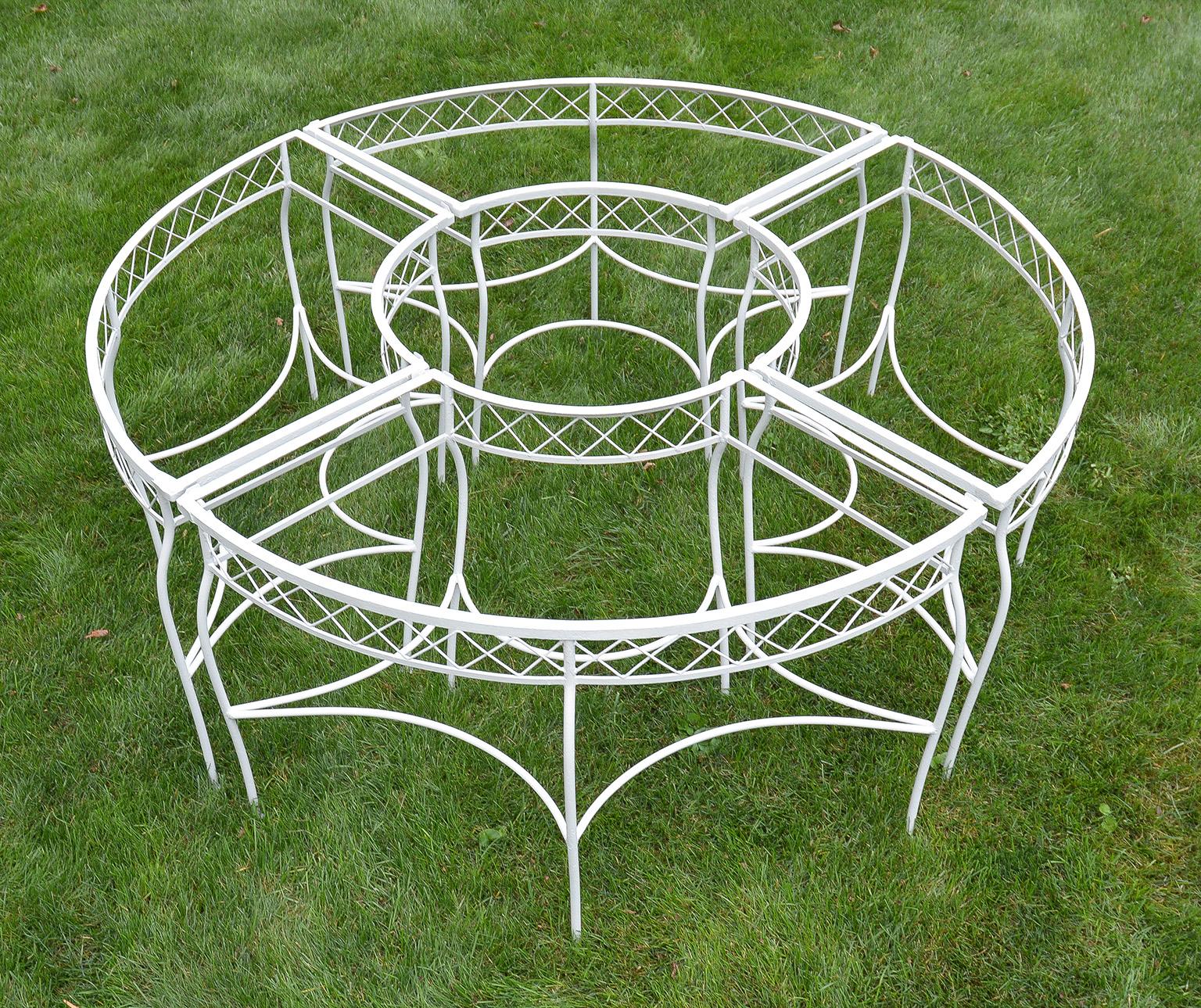White Wrought-Iron Dining Table from Kykuit For Sale 1