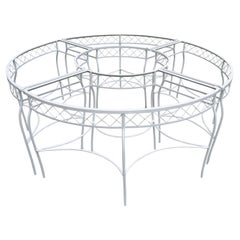 Weißer schmiedeeiserner Esstisch von Kykuit