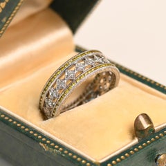 White & Yellow Diamond (Approx. 0.70-Carat) Channel-Set Eternity Band, Platinum