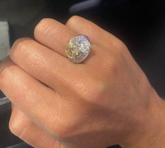 White & Yellow Diamond You & Me Ring