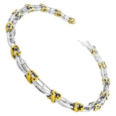 White & Yellow Gold Diamond Ladies Bracelet