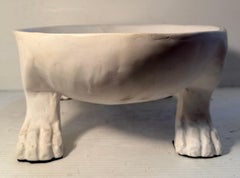 Whited Claw Footed Roman Bowl