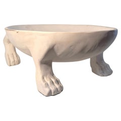 Whited Claw Footed Roman Bowl