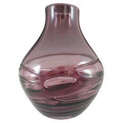 Whitefriars #9803 Baxter Aubergine Glass Random Strapped Vase