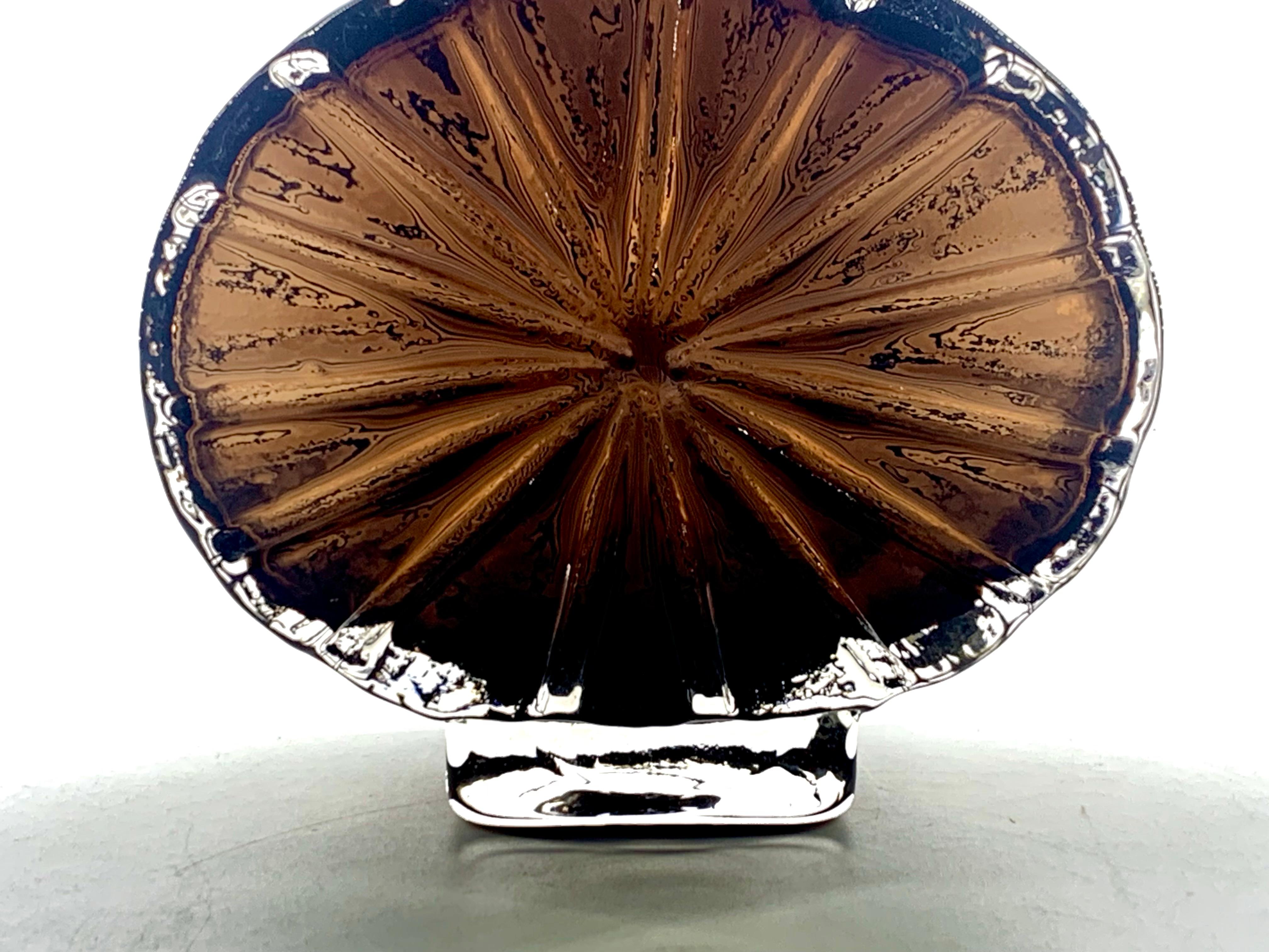 Inglese Whitefriars di Geoffrey Baxter, vaso Cinnamon Sunburst, A.C., 1967 circa. in vendita
