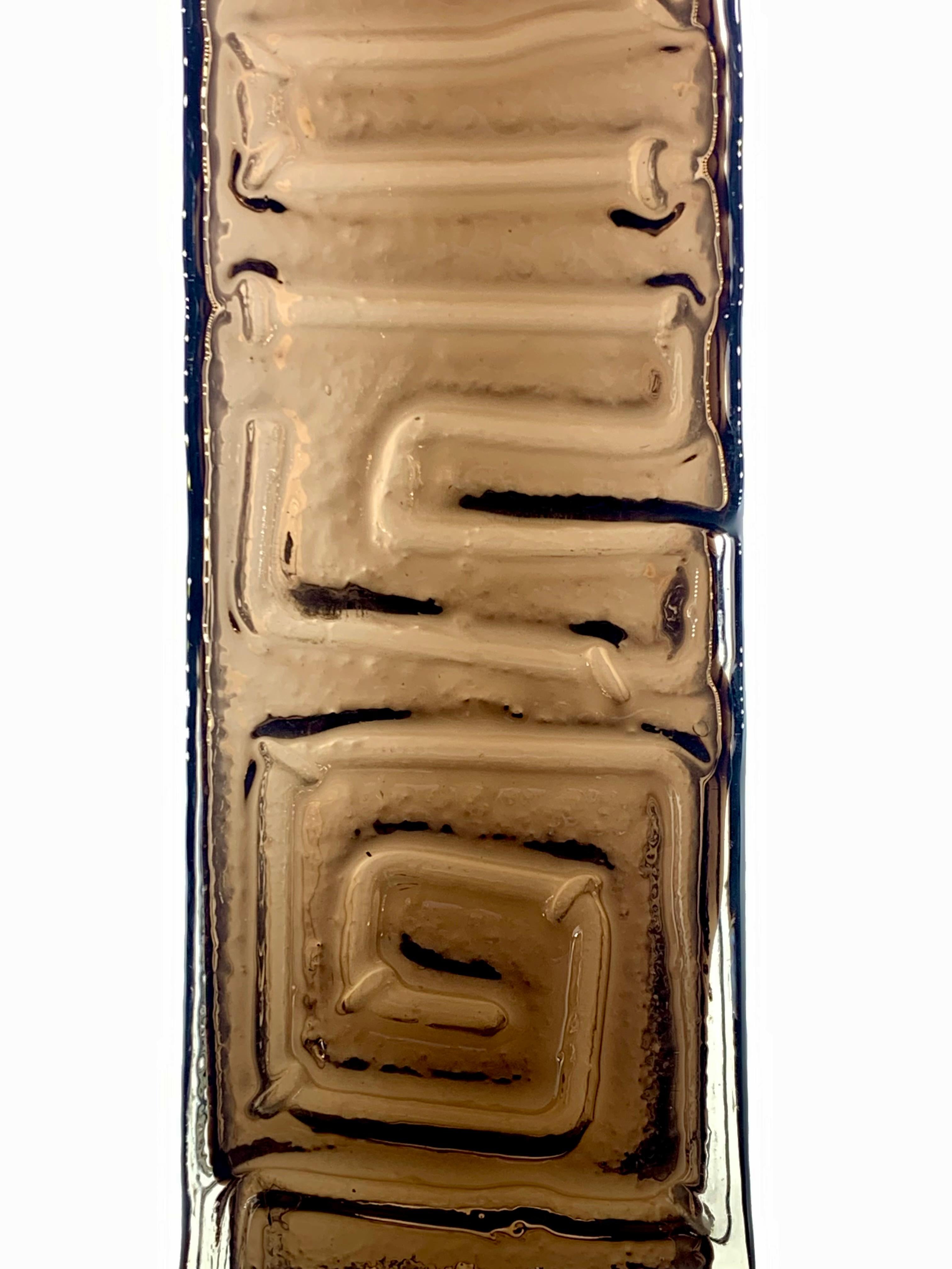 Whitefriars de Geoffrey Baxter, jarrón Tótem de canela, Reino Unido, c.1967 mediados del siglo XX en venta
