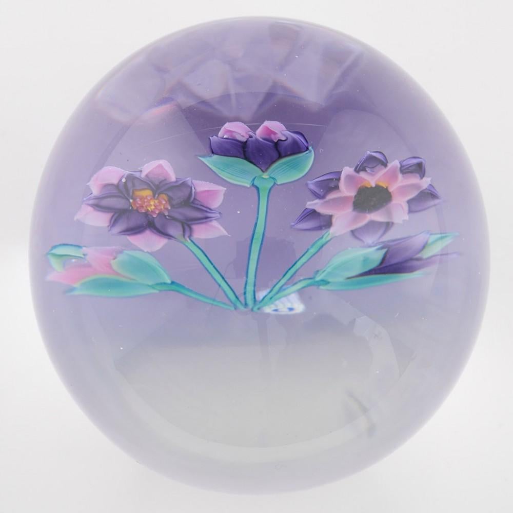 British Whitefriars Caithnesss Rosette Fleming Diamond Reflections Paperweight 1999 For Sale