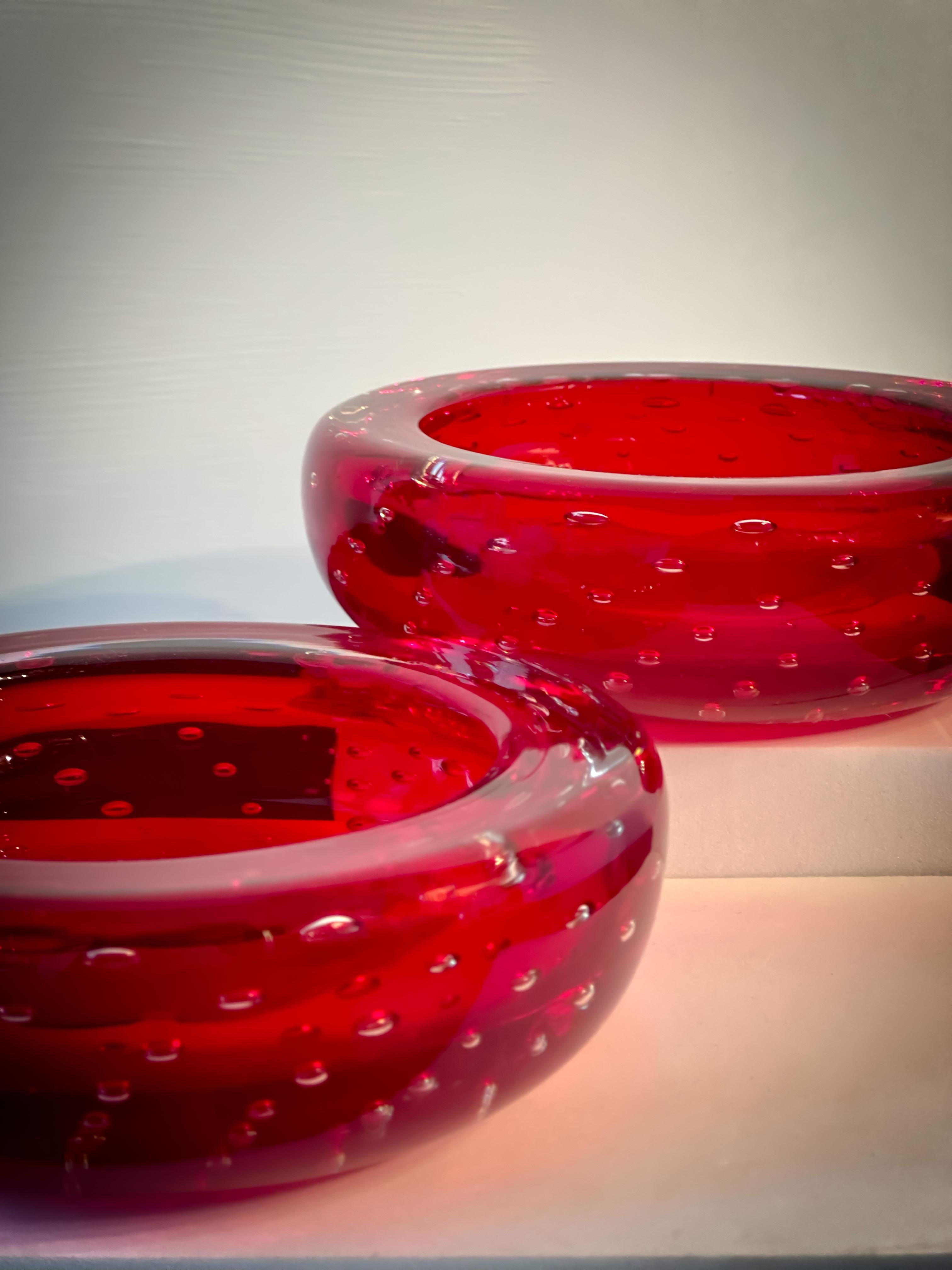 Vajilla de cristal rojo rubí Whitefriars Geoffrey Baxter, Modelo 9099, Años 60 siglo XX en venta