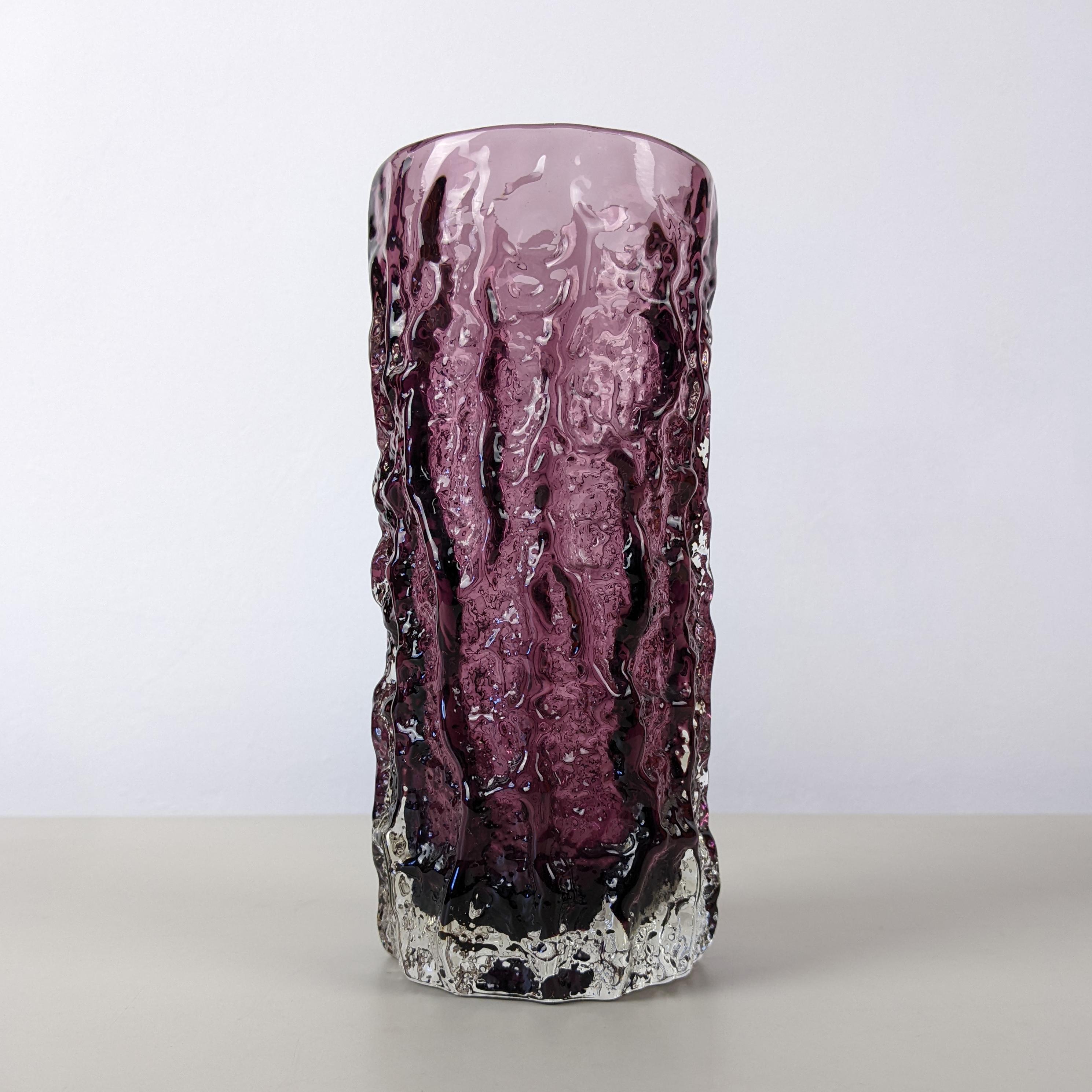 whitefriars purple glass vase