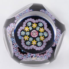 Whitefriars Briefbeschwerer Seltene Clichy Rose Millefiori Girlande 1979