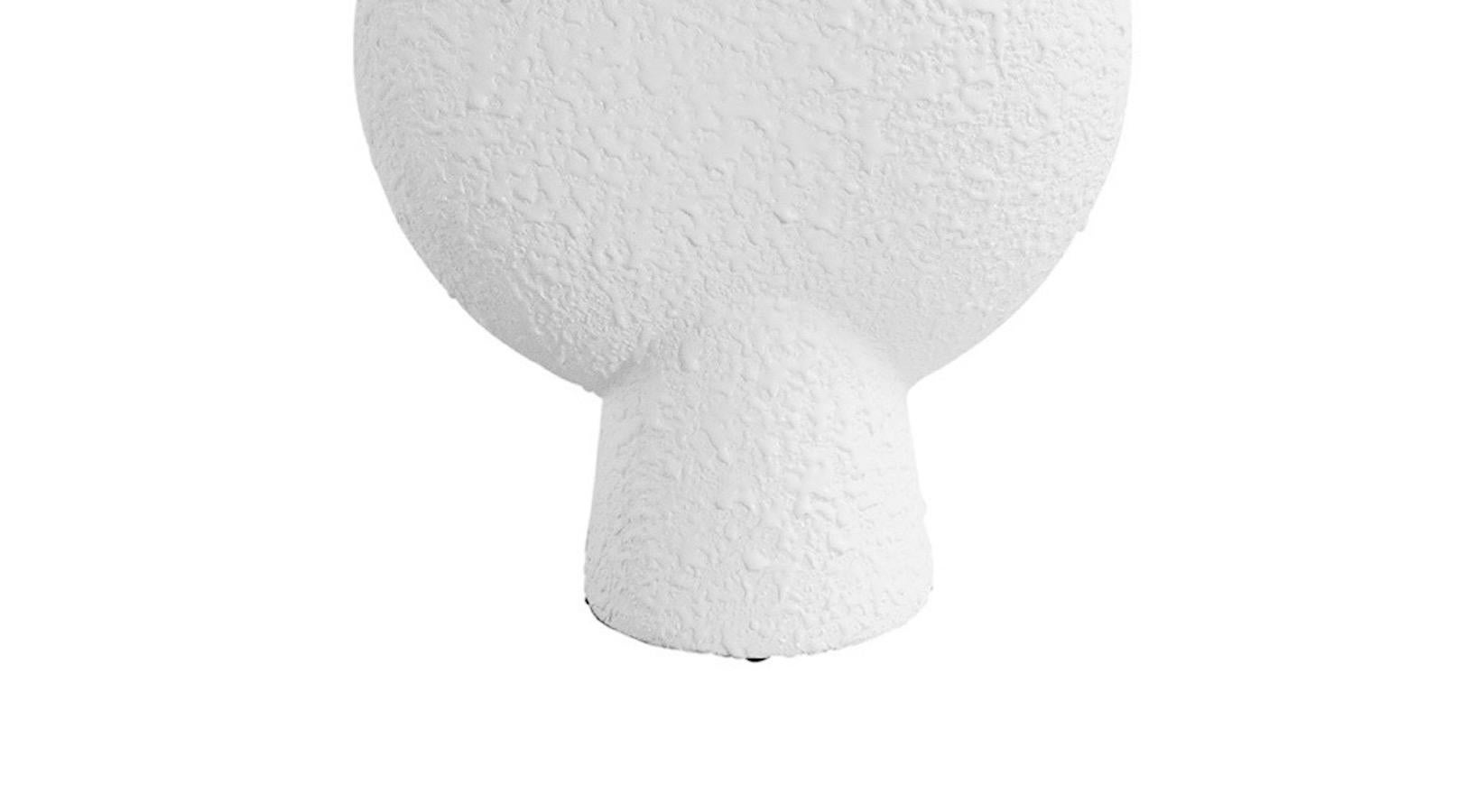 White Textured Off Center Spout Danish Design Vase, Denmark, Contemporary In New Condition For Sale In New York, NY