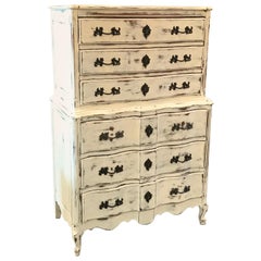 Used Whitewash Chest on Chest Solid Walnut