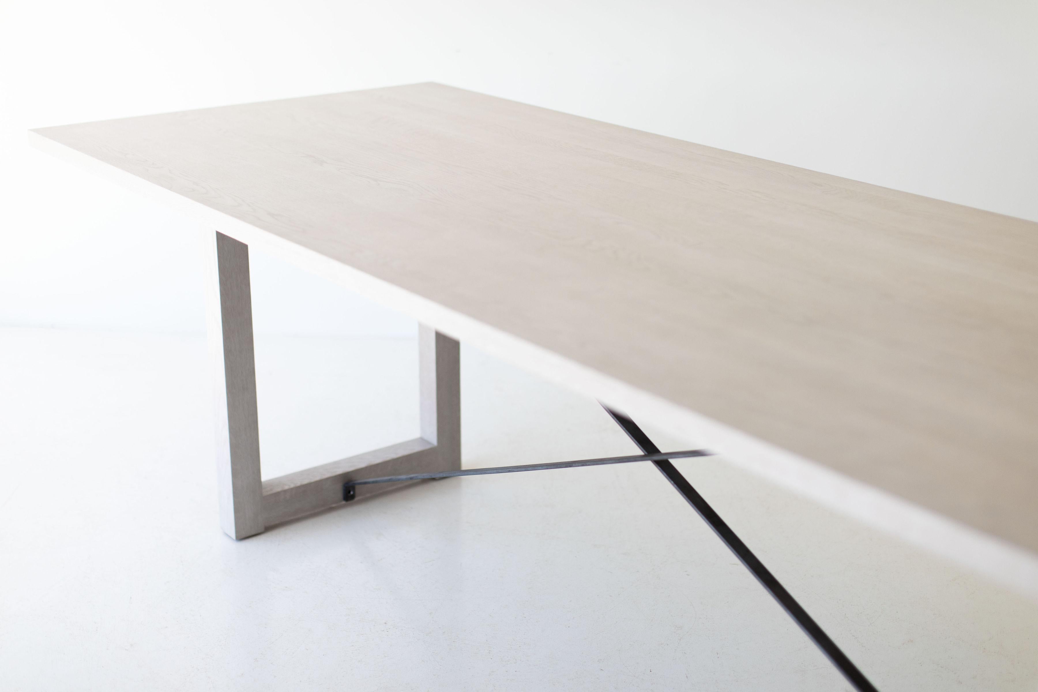 whitewashed extendable dining table