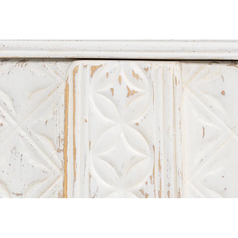 Whitewash Painted Moroccan Sideboard For Sale 2