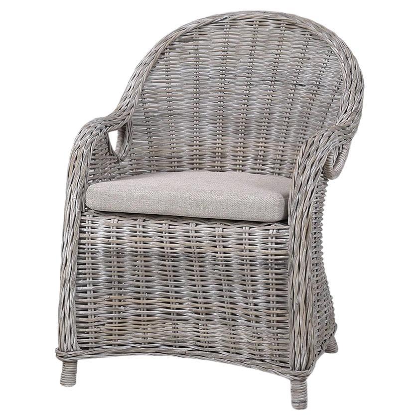 Whitewash Rattan Dining Chair