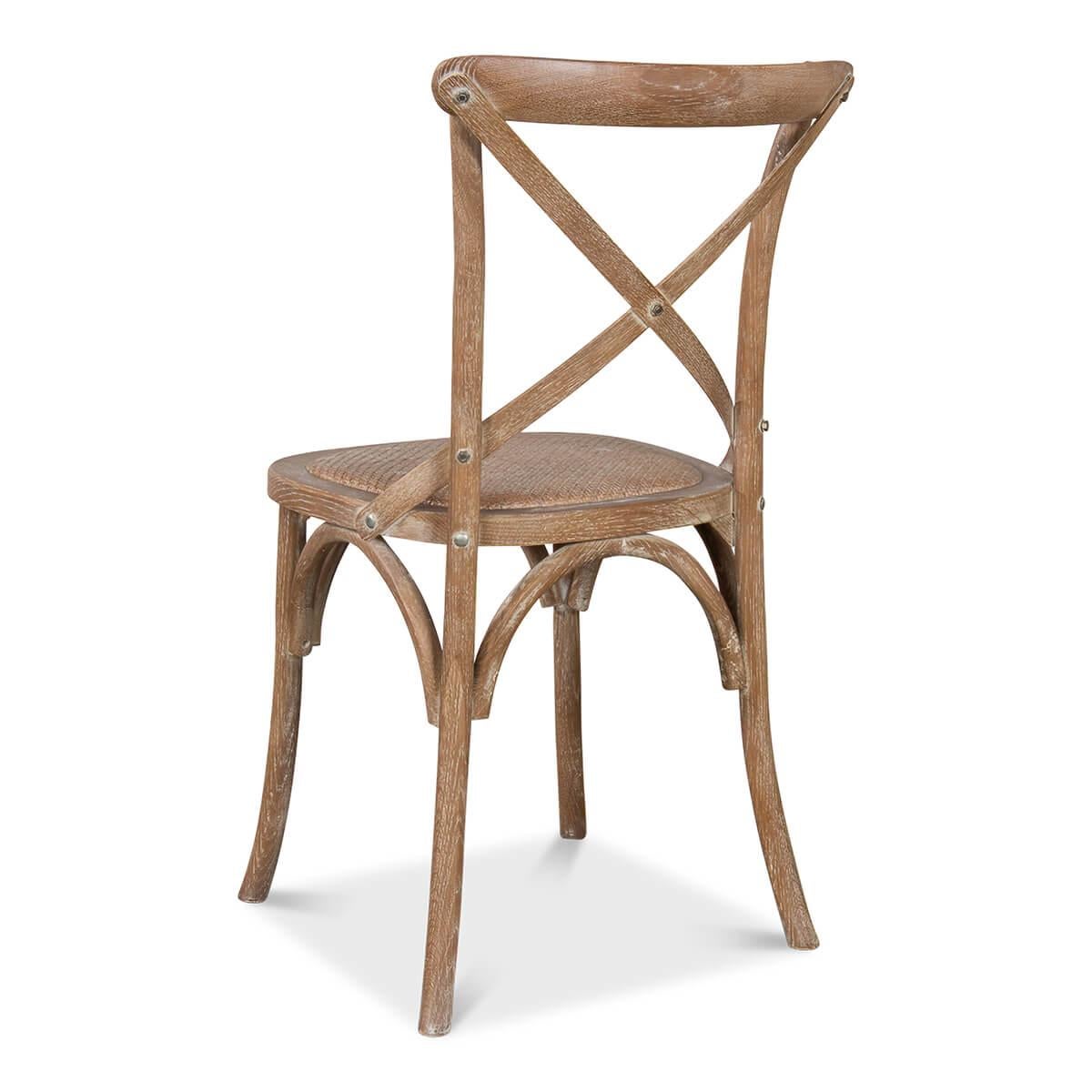 Whitewashed Oak Bistro Dining Chair In New Condition For Sale In Westwood, NJ