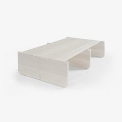 Whitewashed White Ash Tye Cocktail Table by A. Jacob Marks