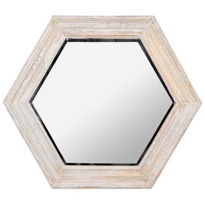 Chic Mid -century Hexagonal Mirrors For Sale at 1stDibs