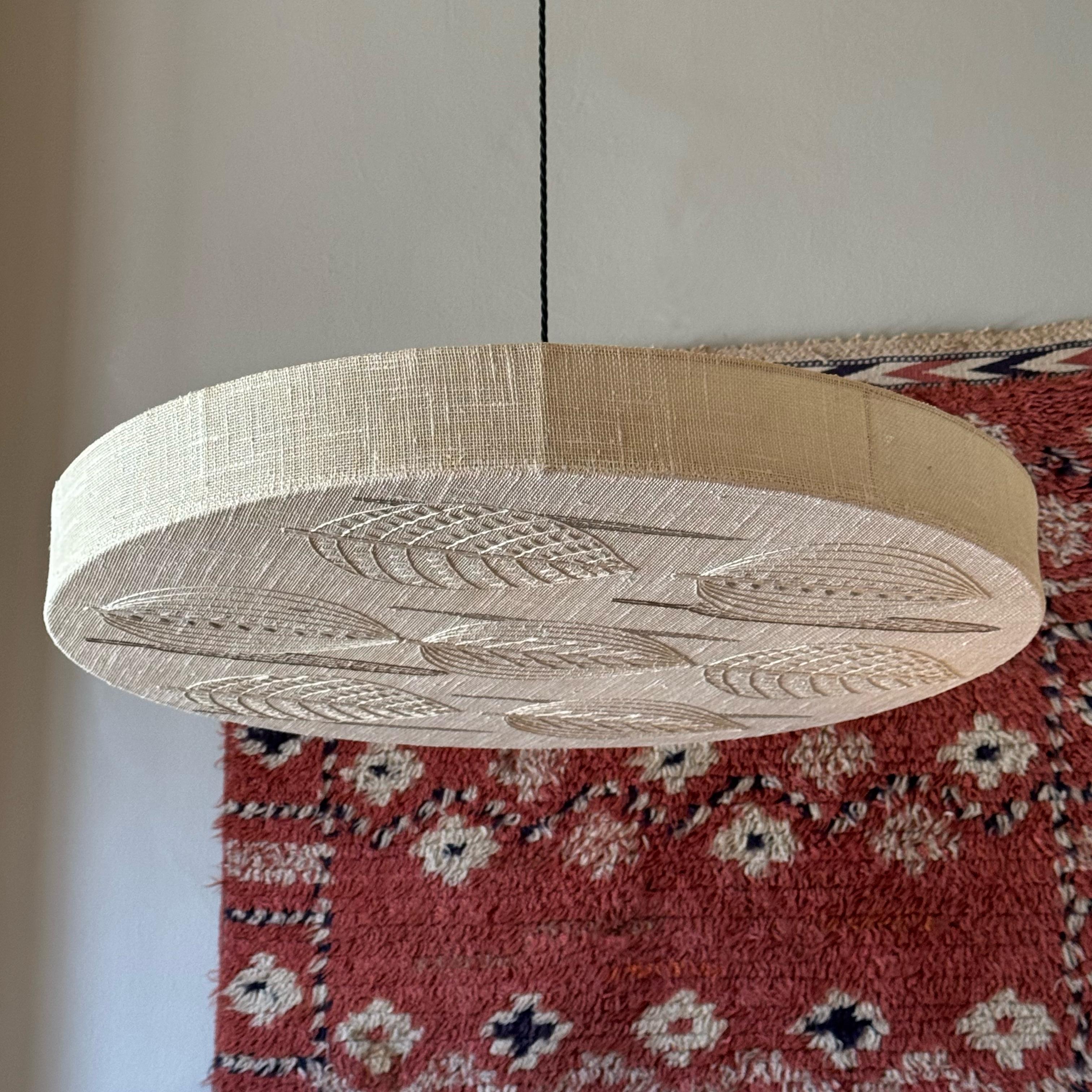 Whitework-Stickerei-Leuchte, Schweden, 1970er Jahre (Ende des 20. Jahrhunderts) im Angebot