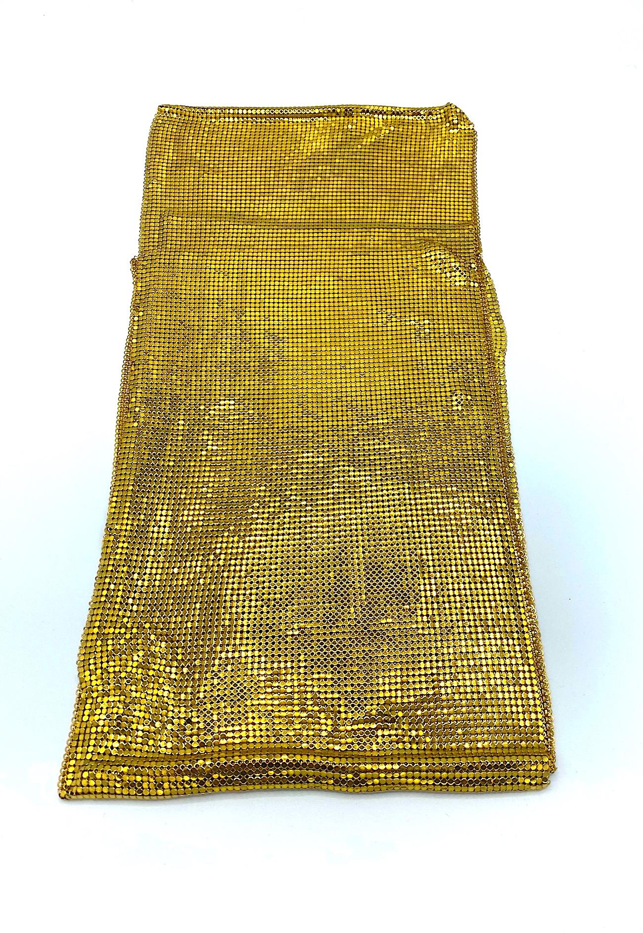 Whiting and Davis 1970s Gold Mesh Scarf 6