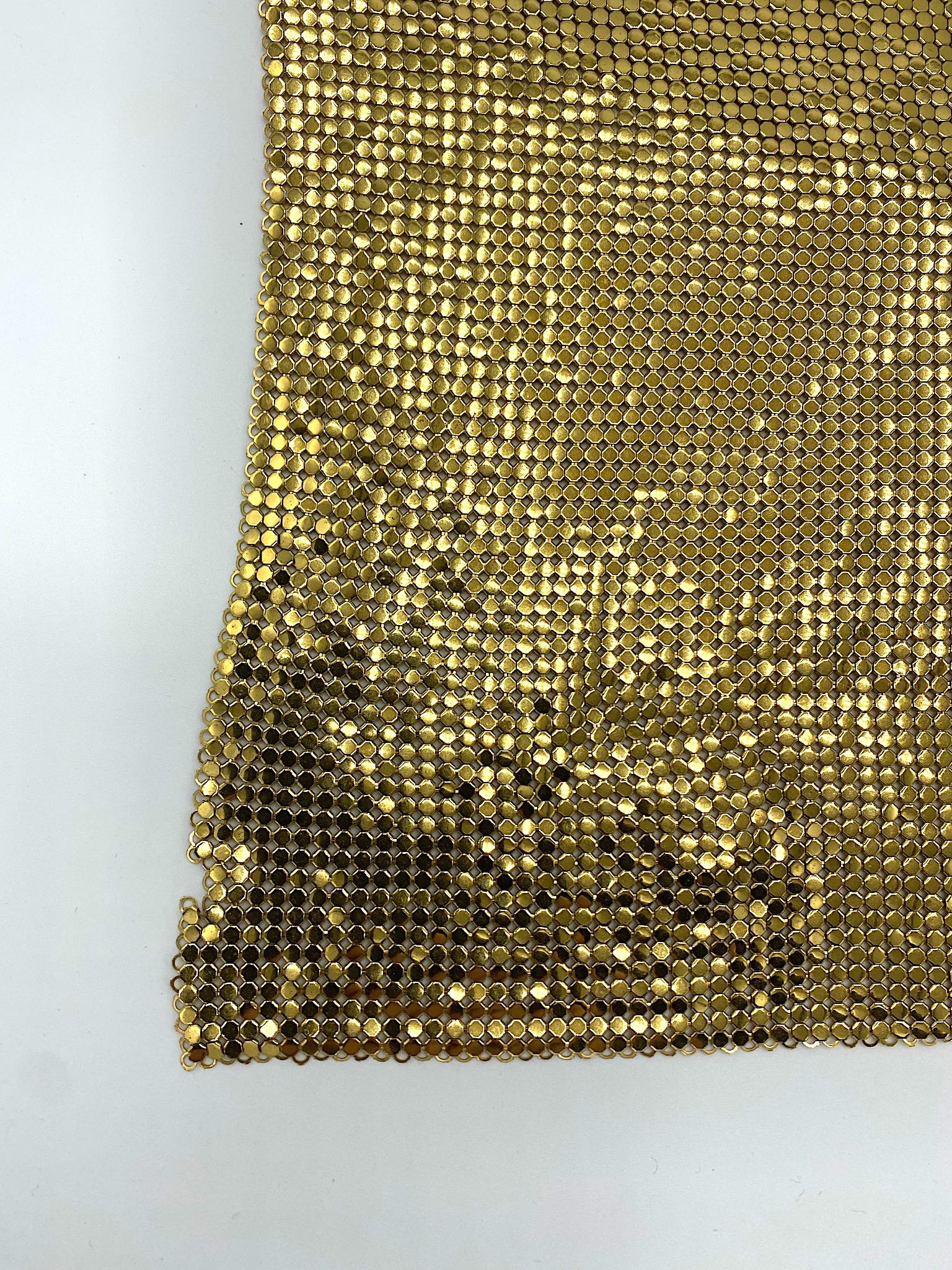 Whiting and Davis 1970s Gold Mesh Scarf 8