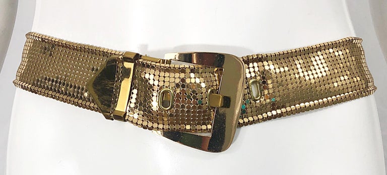 Whiting and Davis 1980s Gold Metal Chainmail Vintage  display picture 3