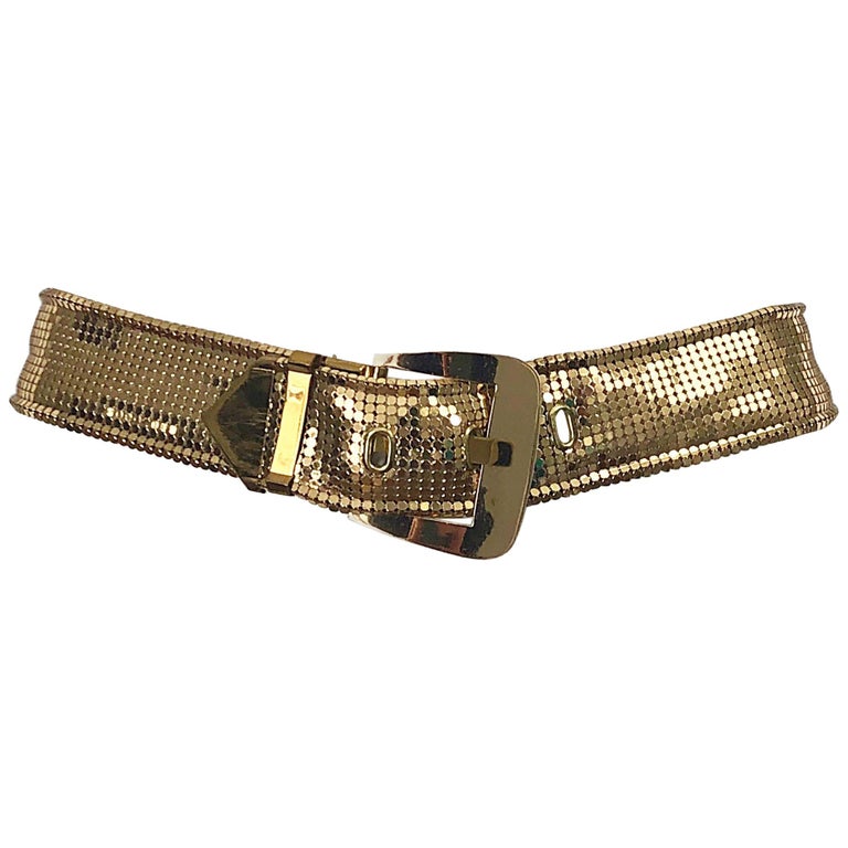 Whiting and Davis 1980s Gold Metal Chainmail Vintage  display picture 1