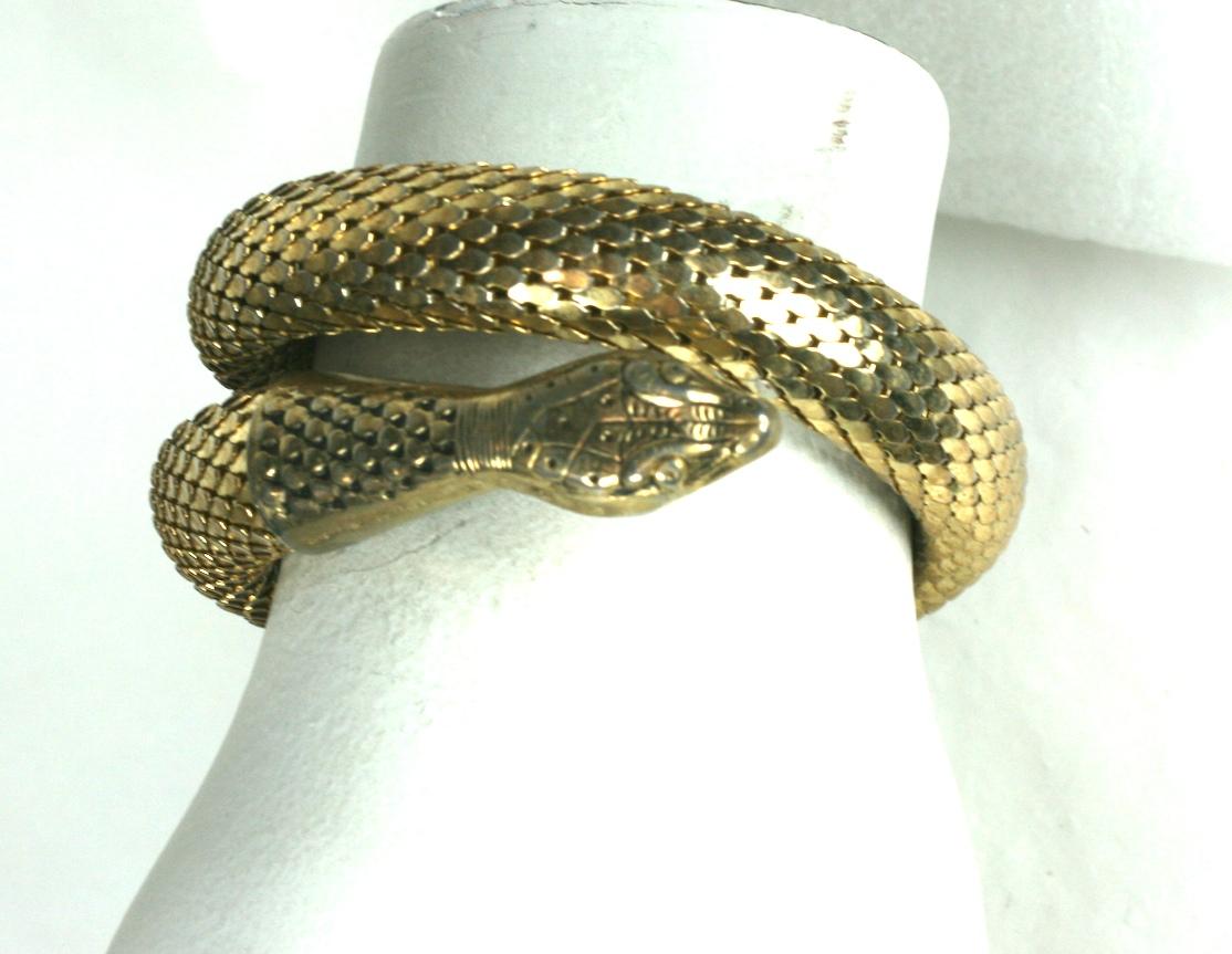 Retro Whiting and Davis Coiled Snake Bracelet