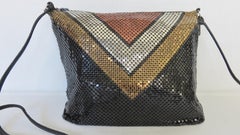 Whiting and Davis Color Block Metal Mesh Bag 1970s