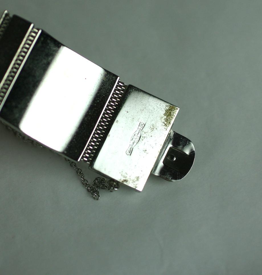 Whiting and Davis Japonesque Panel Bracelet In Excellent Condition In New York, NY