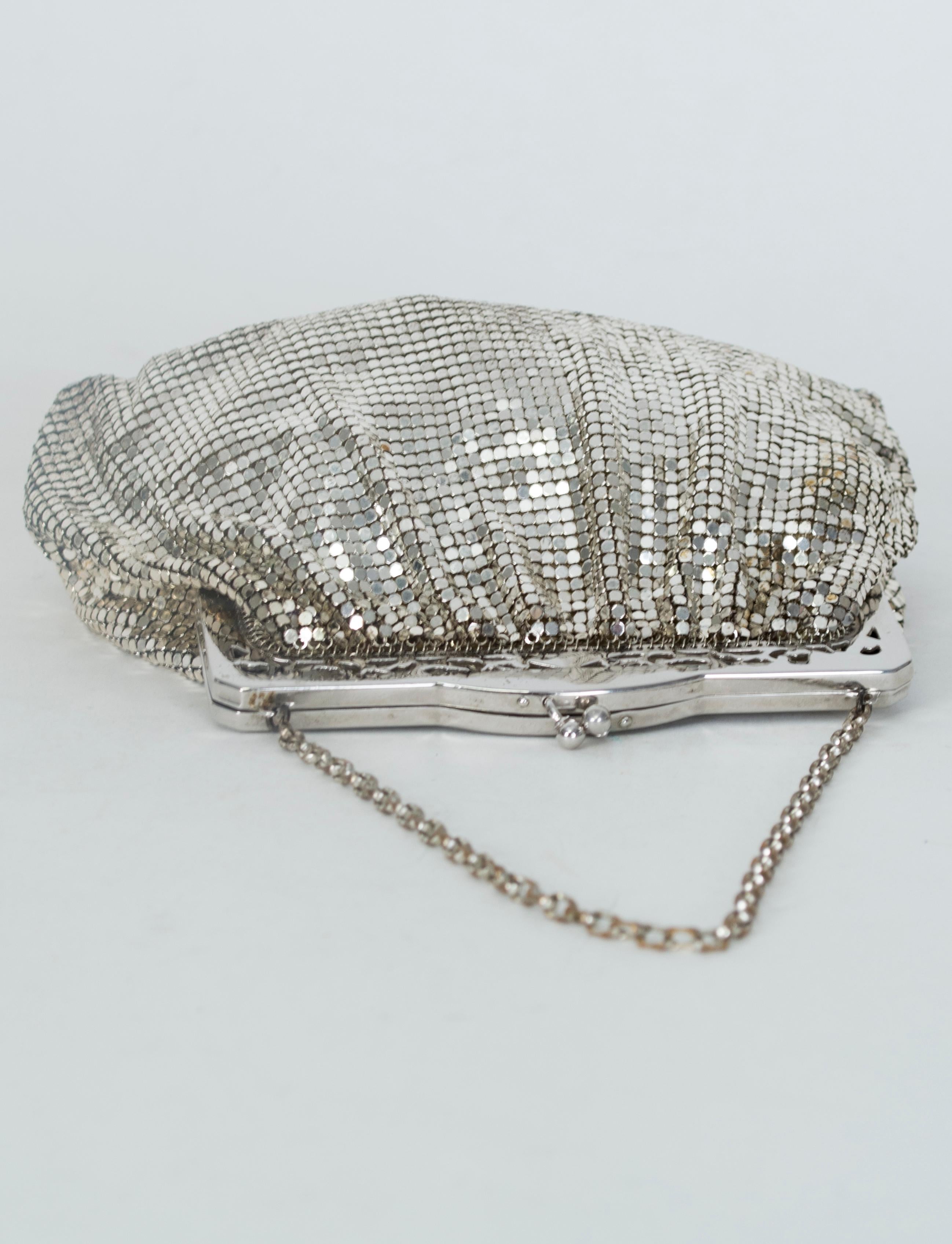 whiting and davis silver mesh bag