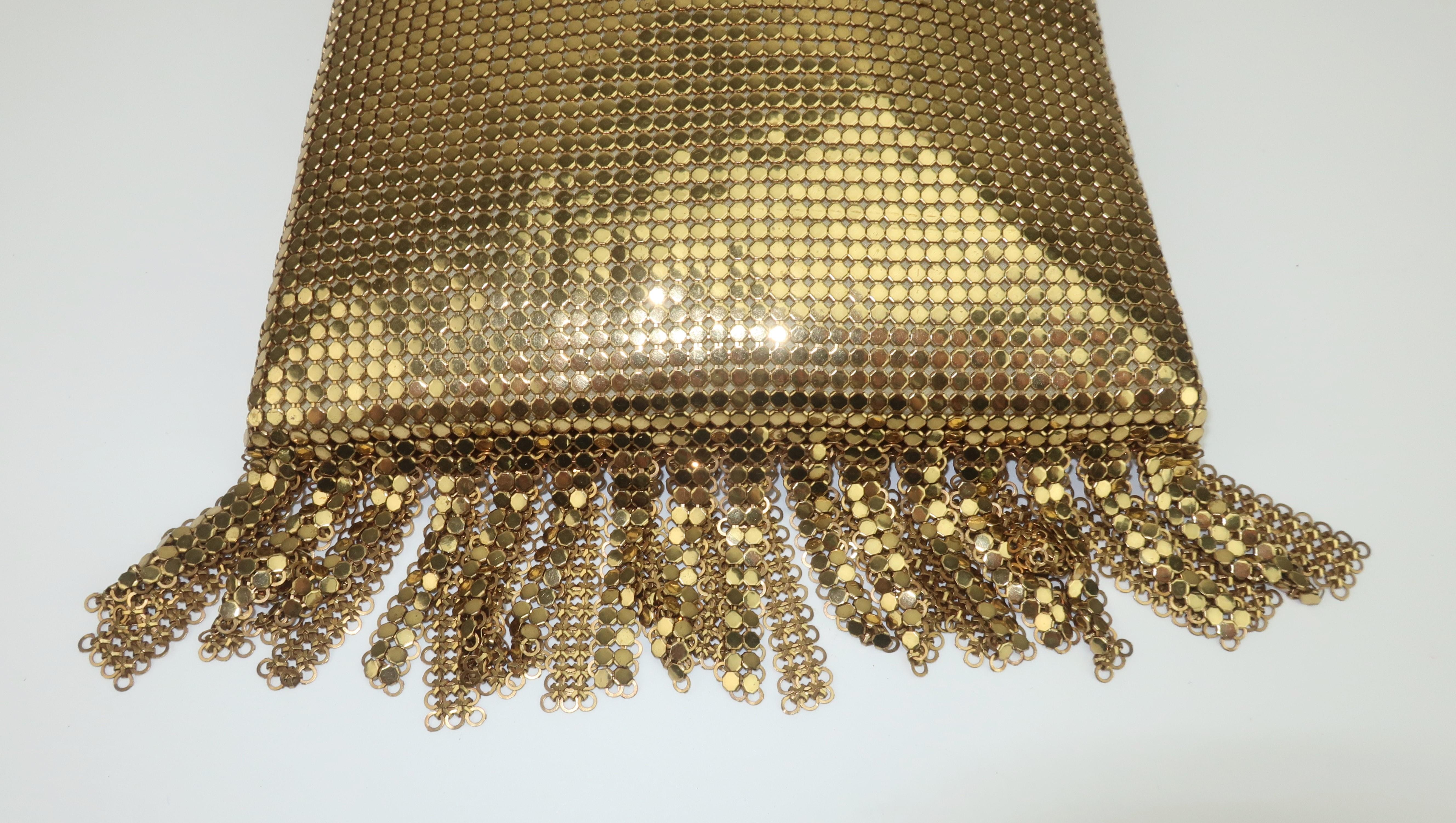 whiting and davis gold mesh purse