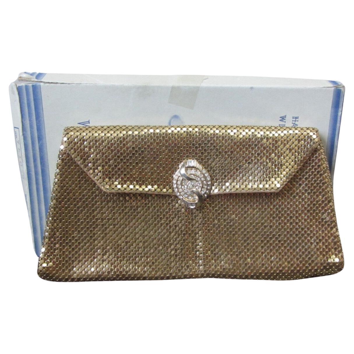 Women's Whiting & Davis Gold Mesh Clutch For Sale