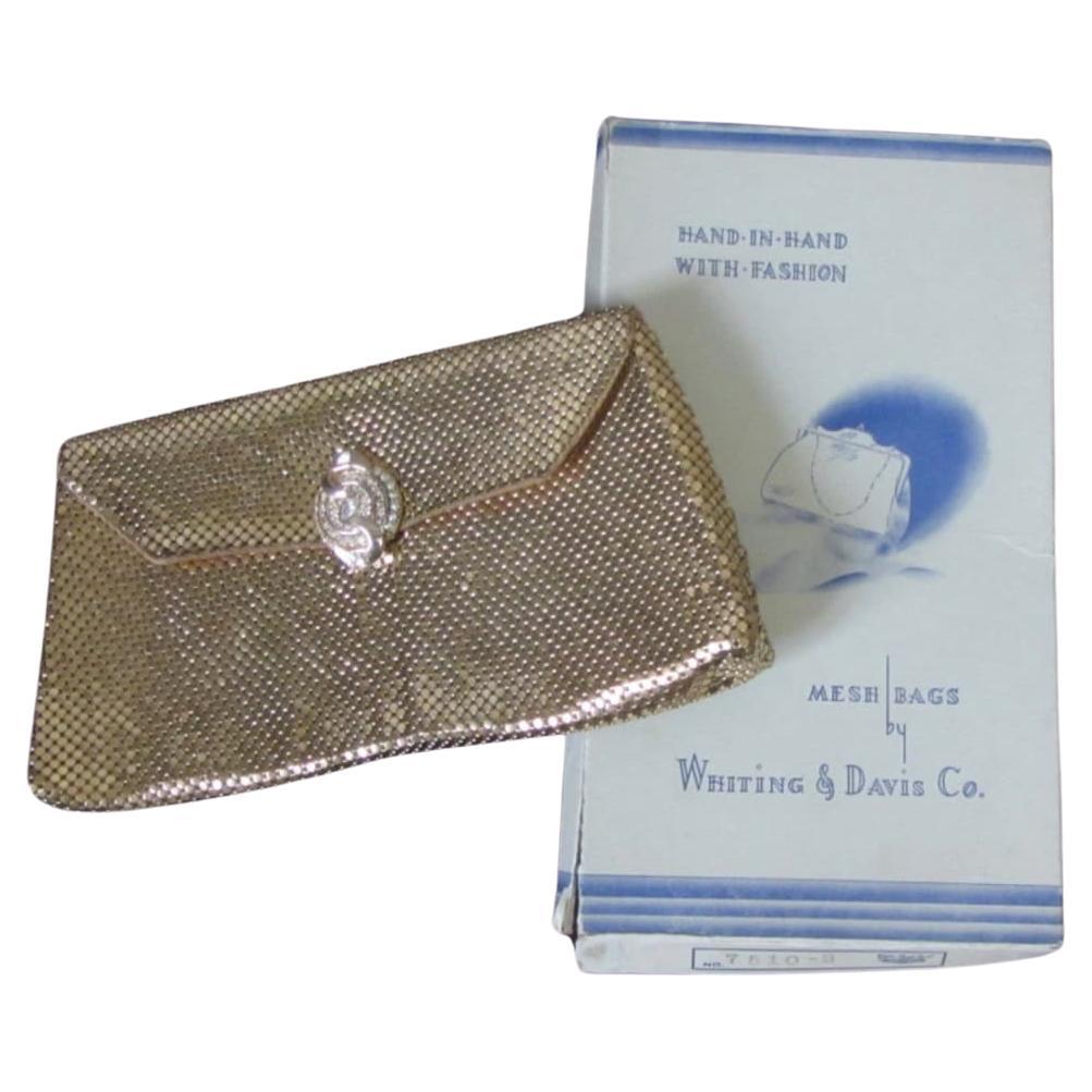 Whiting & Davis Gold Mesh Clutch For Sale