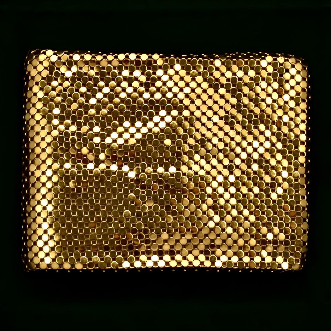 Whiting & Davis Gold Mesh Wallet  with Change Purse 2