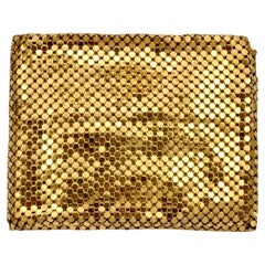 Whiting & Davis Portemonnaie aus Goldgeflecht  mit Wechselgeldtasche