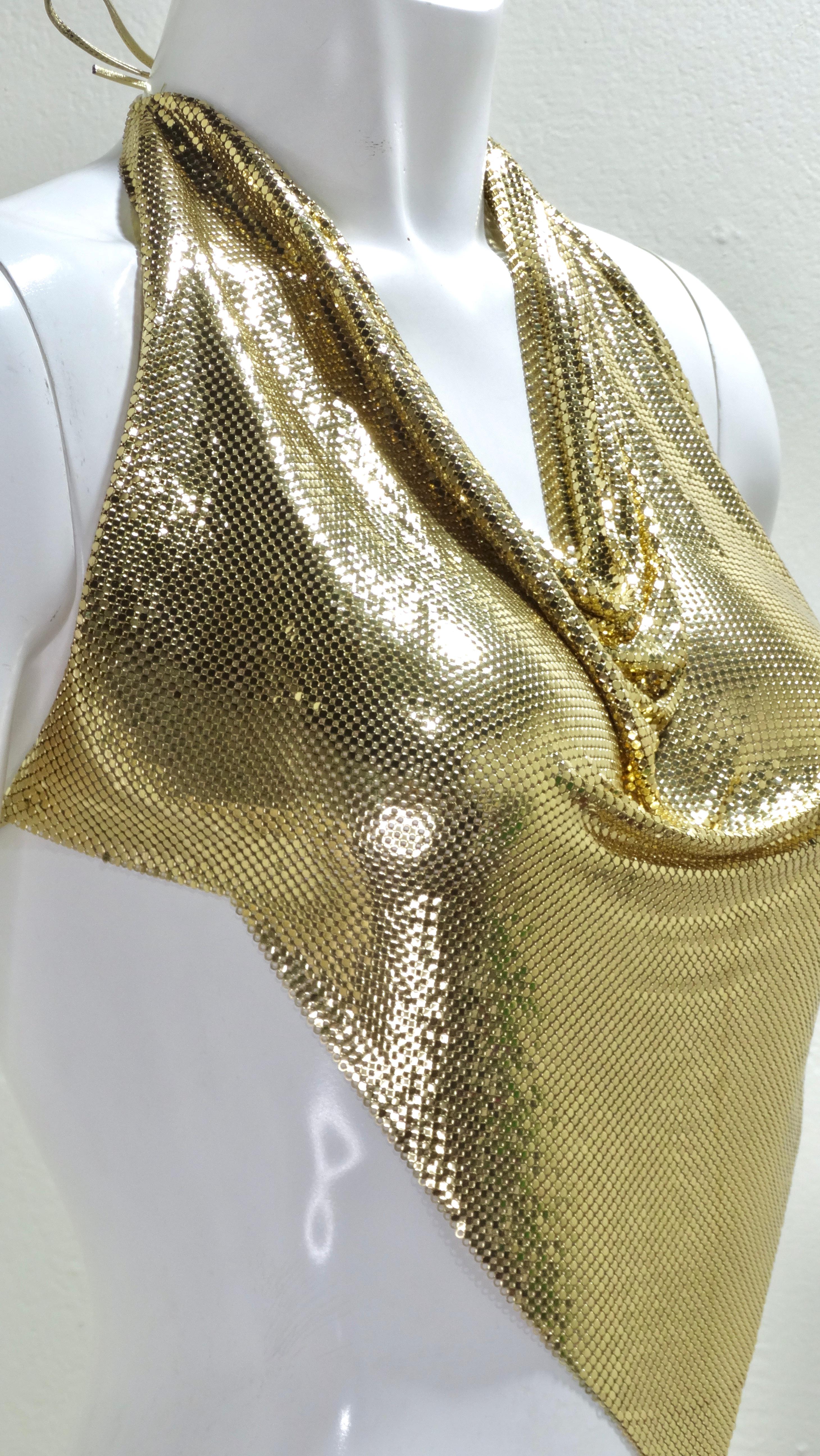gold halter top