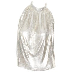 Retro Whiting & Davis Mesh Silver Halter